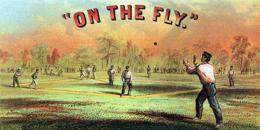 Vintage Drawing - On the fly by Vintage Sports