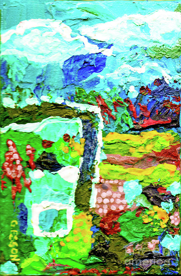 On The Garden Path Mixed Media by Genevieve Esson