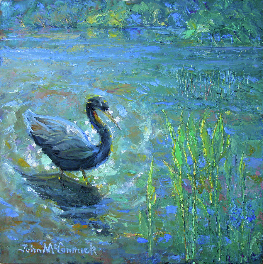 On the Hunt, Everglades Painting by John McCormick