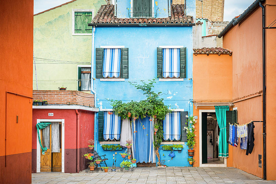 Venice Photograph - On The Island of Burano by Marla Brown