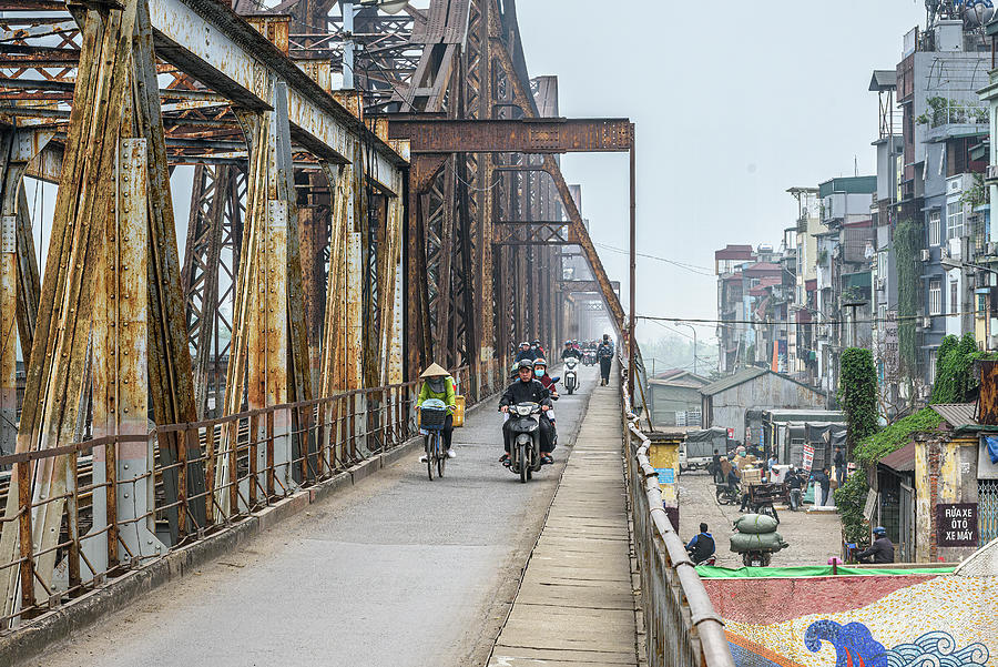 Hanoi Photograph - On The Long Bien Bridge by Marla Brown
