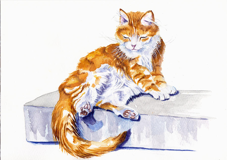 On The Naughty Step again Painting by Debra Hall