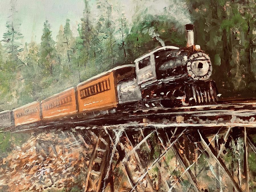 On The Old Railroad Painting by Larry Whitler
