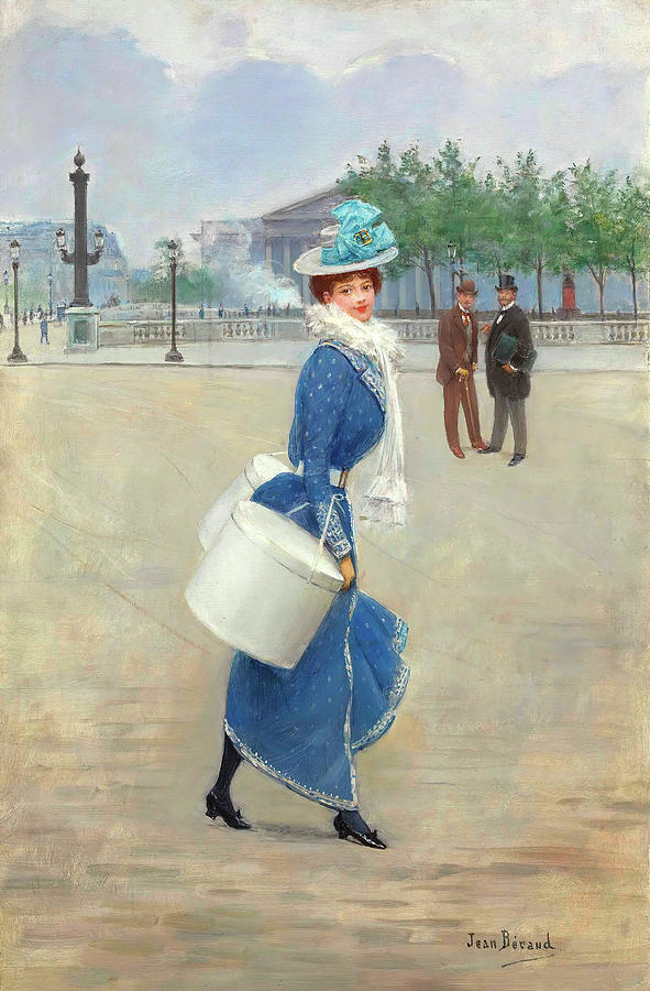 On the Place de la Concorde Painting by Jean Beraud