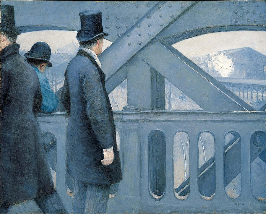 Gustave Caillebotte Painting - On the Pont de l   Europe  by Gustave Caillebotte