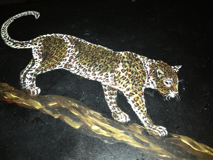 Leopard Painting - On the Prowl by Diane Sleger Leopard Painting - On the Prowl by Diane Sleger