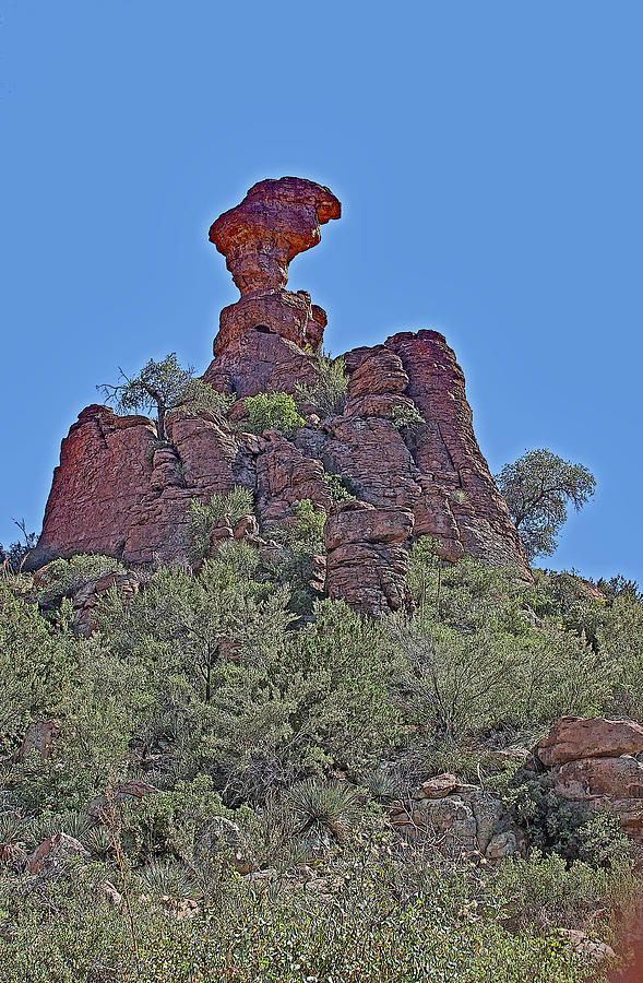 On The Ridge Of Devils Canyon Arizona Digital Art by Tom Janca
