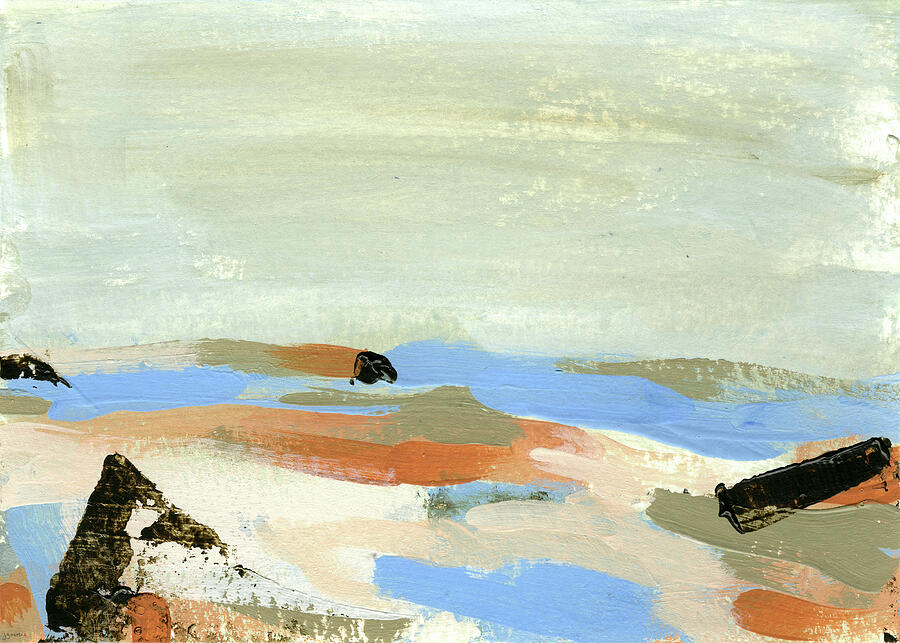 On The Right Side - Abstract Coastal Landscape Painting