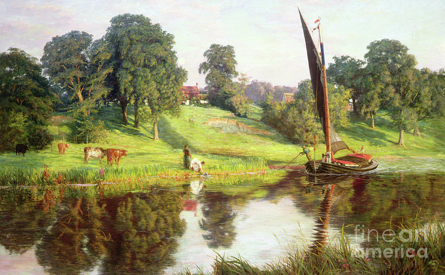 On The River, 1897 Painting by Frederick Bacon Barwell
