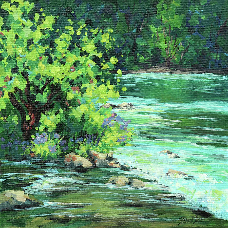 On the River 2 Painting by Karen Ilari