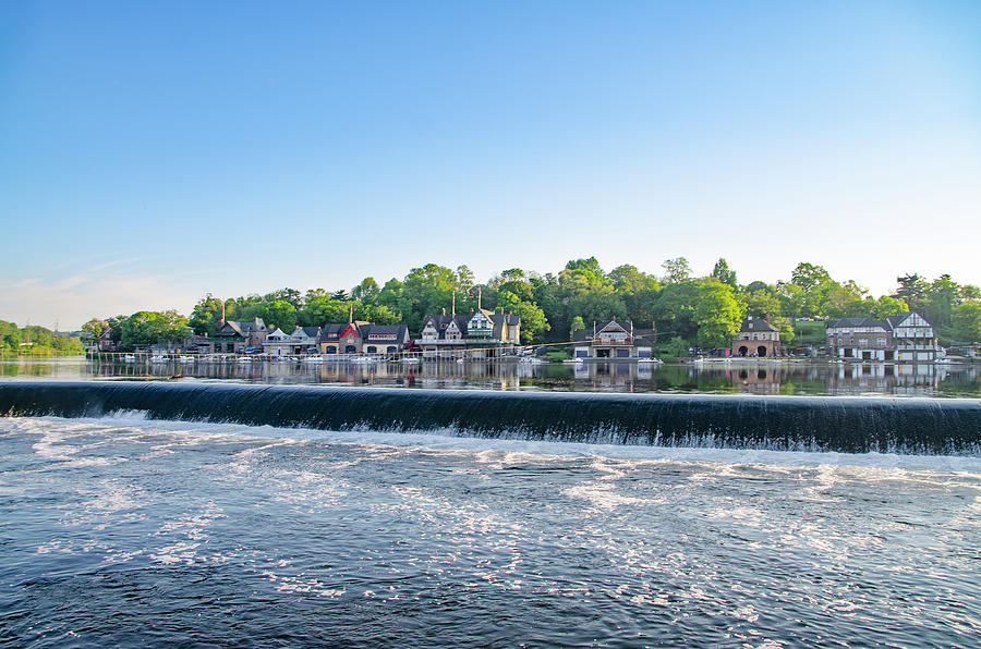 On the River - Boathouse Row Photograph by Bill Cannon