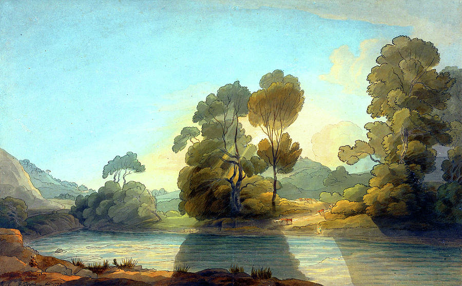 Francis Towne Painting - On the River Dee by Jon Baran