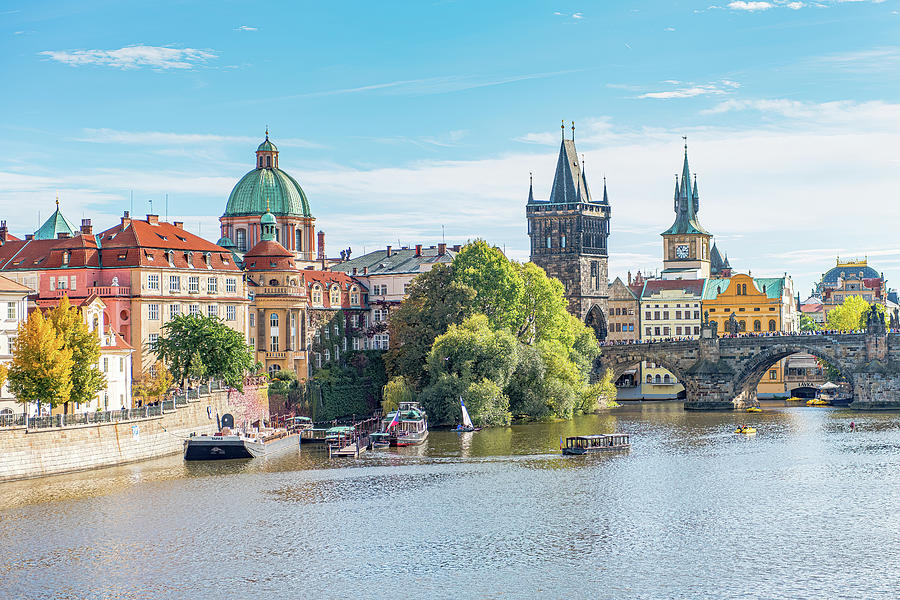 Prague Photograph - On The River Prague by Marla Brown