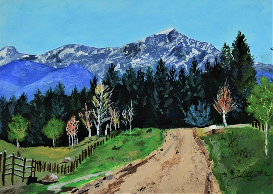 On the Road Again in Vallecito 1 Painting by Julie Wittwer