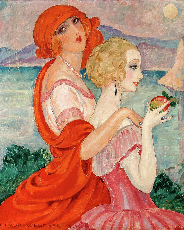 On the road to Anacapri Painting by Gerda Wegener On the road to Anacapri Painting by Gerda Wegener