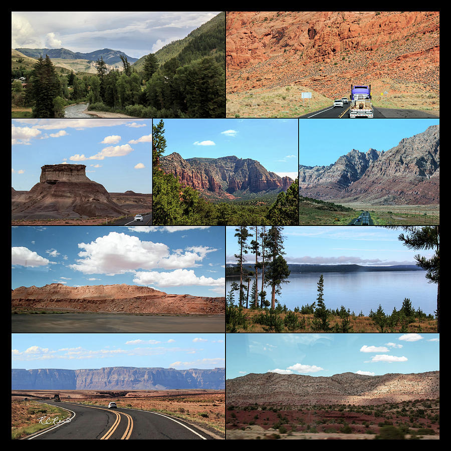 On the Road - U.S. National Parks - Scenic Collage  Photograph by Ronald Reid