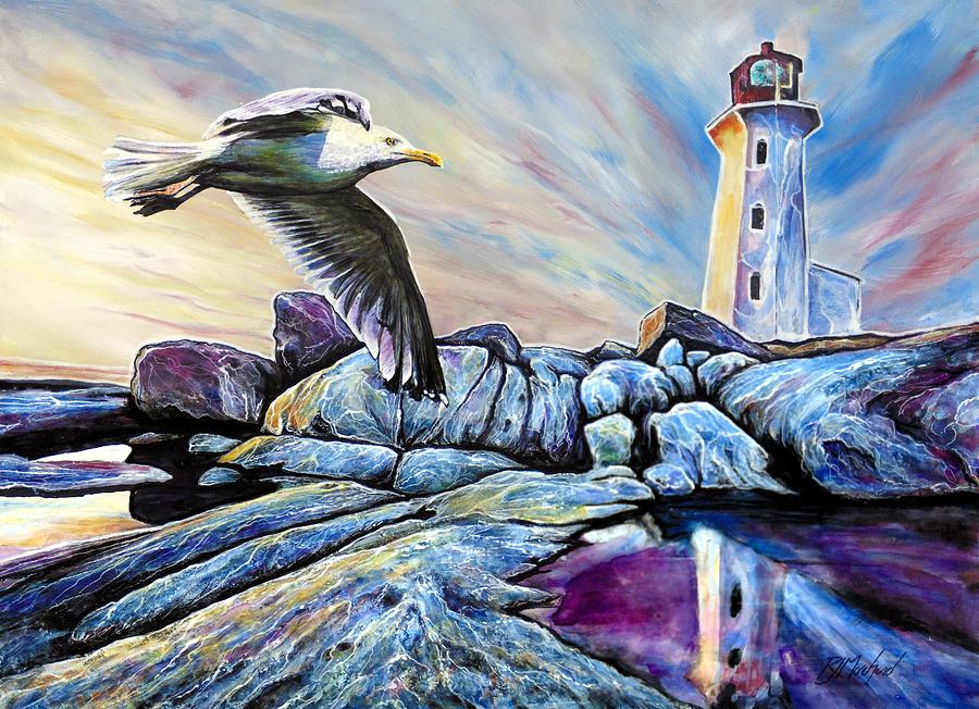 On The Rocks Painting by R J Marchand
