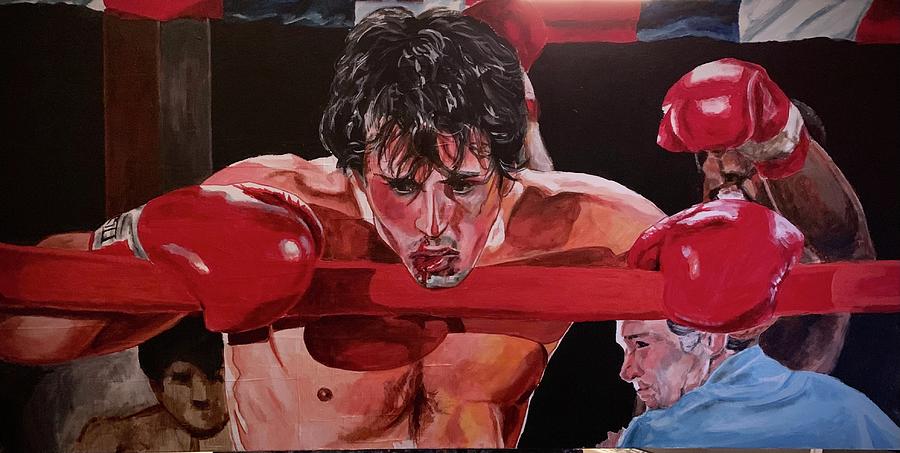 On The Ropes - Rocky Painting by Joel Tesch