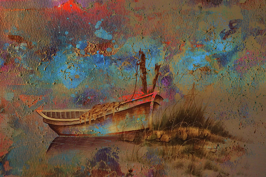 Boat Digital Art - On The Sand Bar by Greg Sharpe