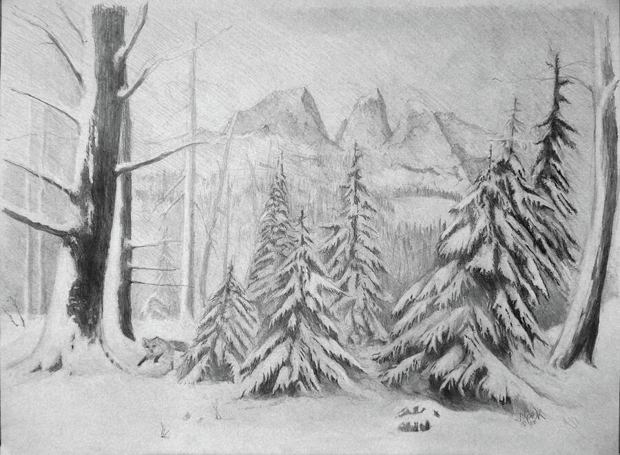 On the Scent Drawing by Joel Keener On the Scent Drawing by Joel Keener