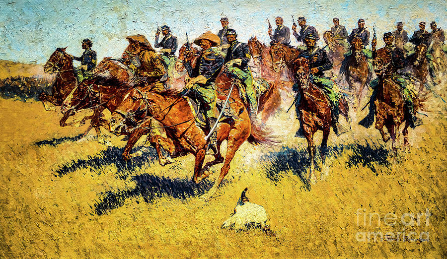 On the Southern Plains by Frederic Remington 1907 Painting by Frederic Remington