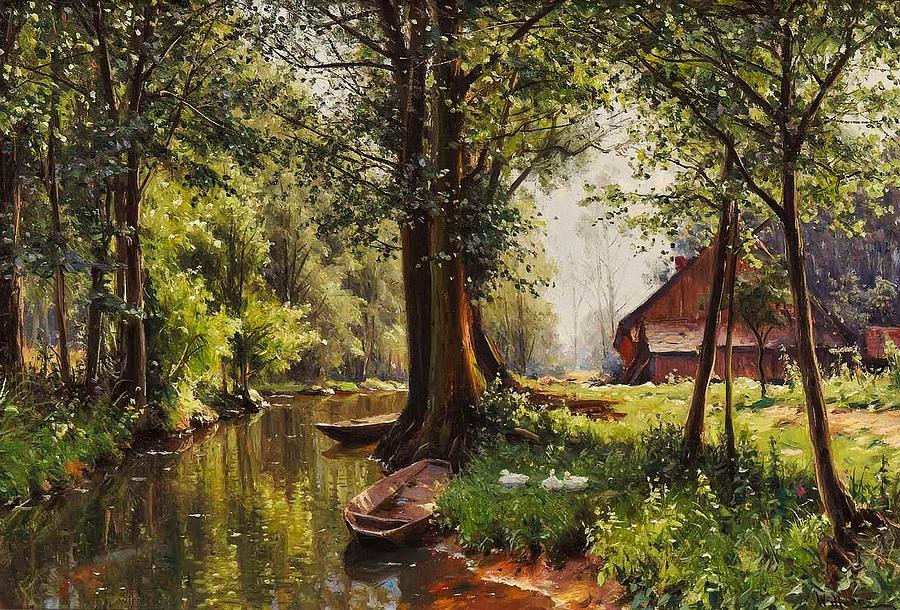 On The Spreewald Painting by Mountain Dreams | Fine Art America