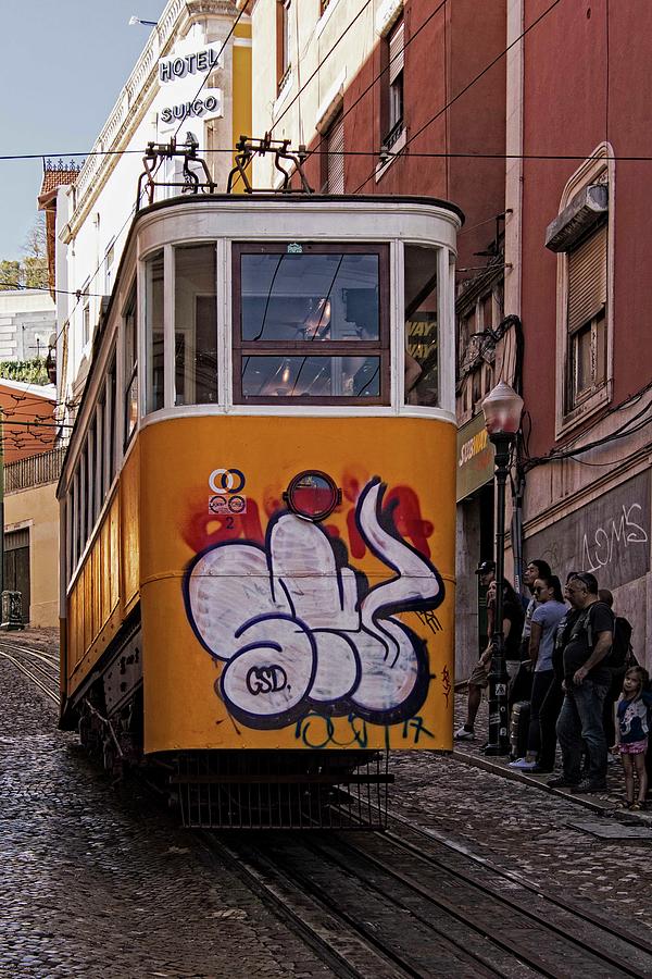 On The Streets Of Lisbon - 3 - Elevador da Gloria Photograph by Hany J