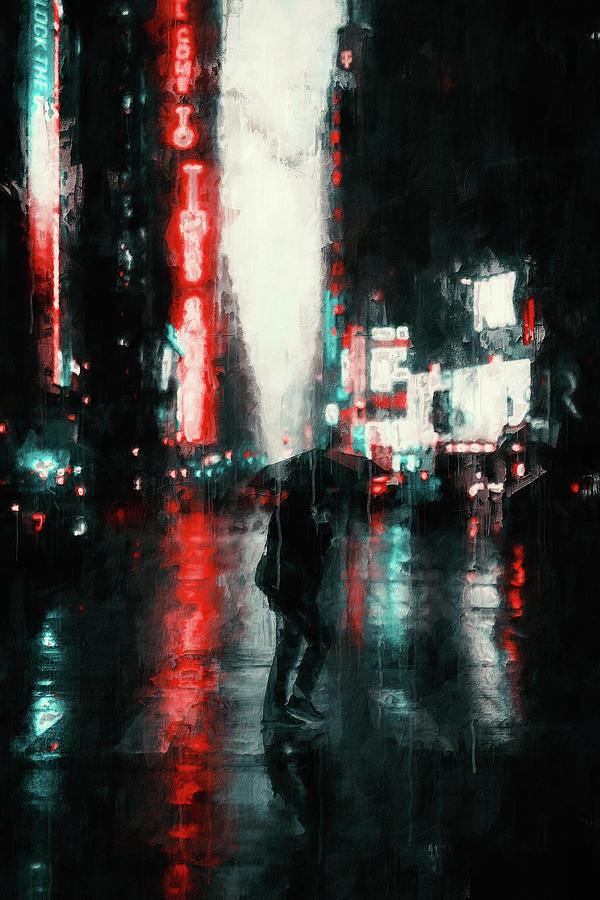 On the streets of New York City - 03 Painting by AM FineArtPrints