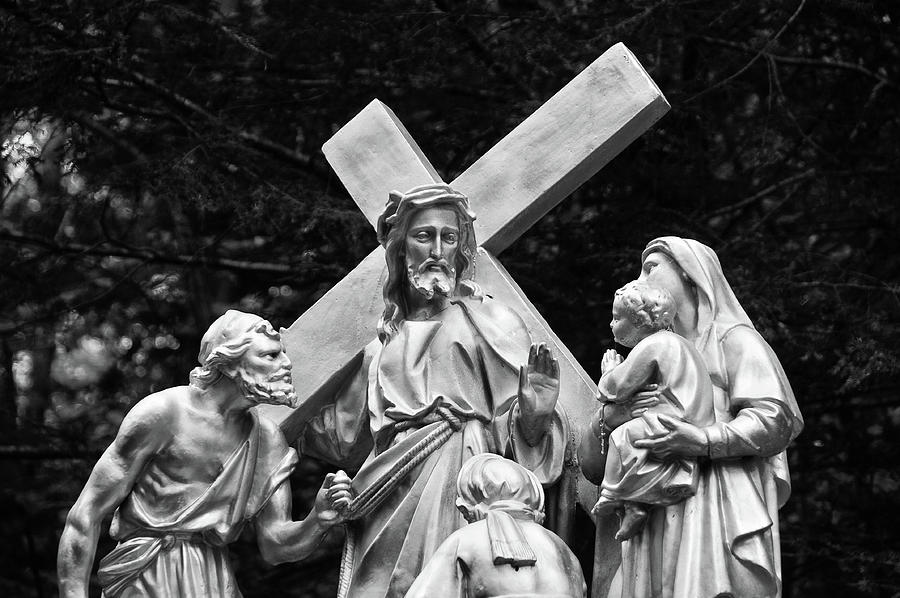 Easter Photograph - Jesus Carries Cross by Mike Martin