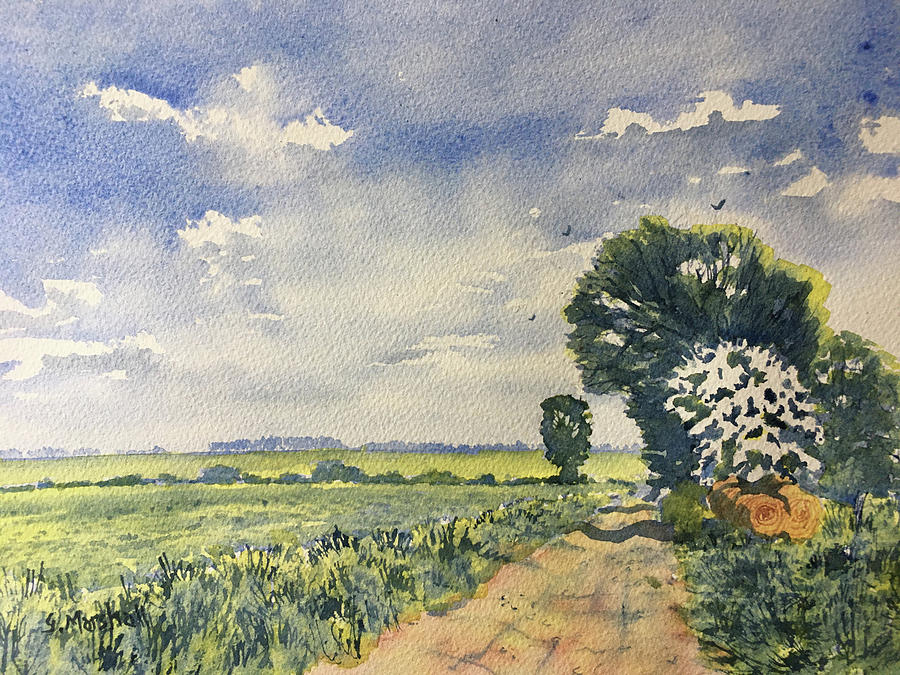 On the Trail to Cottam Airfield Painting by Glenn Marshall