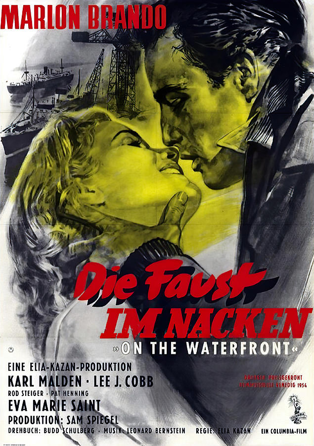 On the Waterfront, with Marlon Brando, 1954 g Mixed Media by Movie World Posters