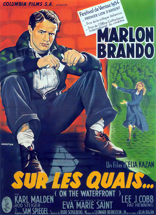 On the Waterfront, with Marlon Brando, 1954 Mixed Media by Movie World Posters