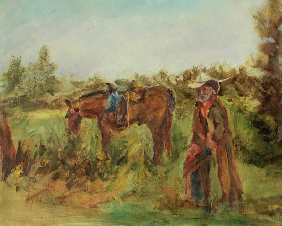 On the way to Hanzawas Painting by Margaret Elliott