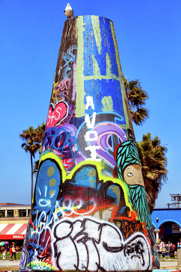 On Top of the Mural at Venice Beach Photograph by John Rizzuto