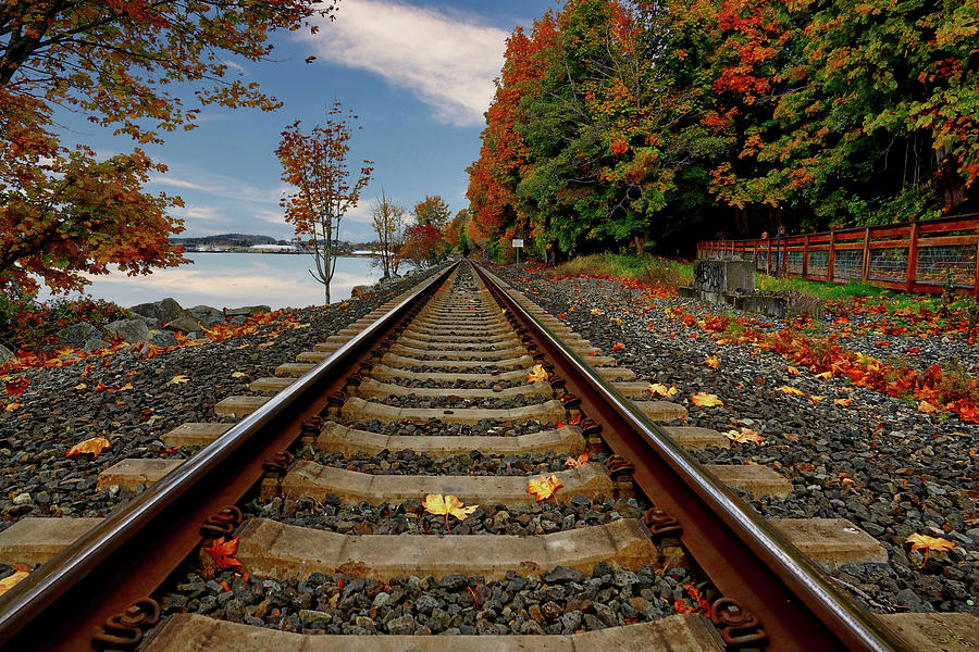 On Track for Fall Photograph by Rick Lawler