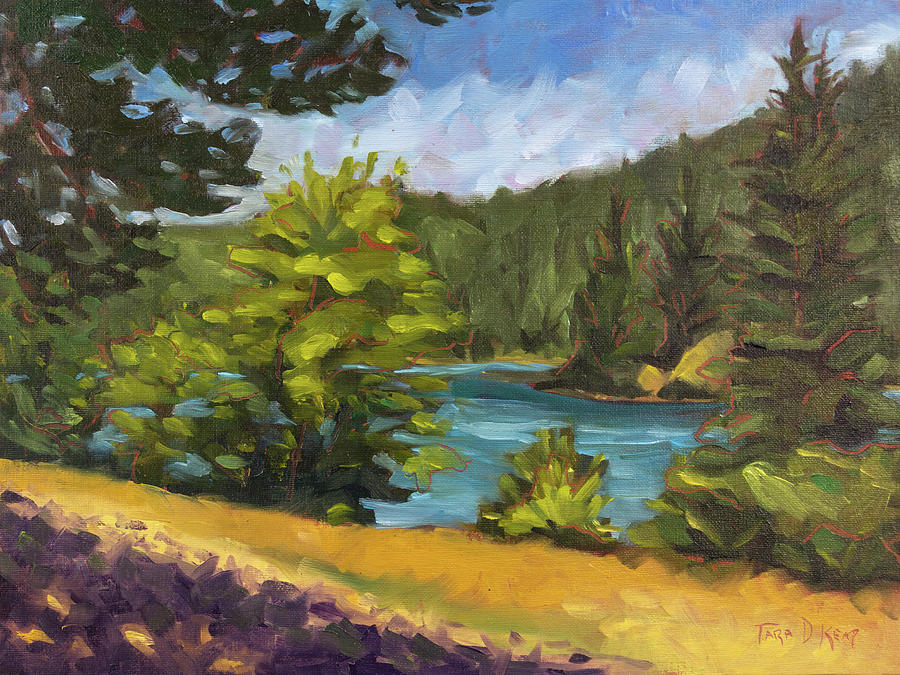On Woahink Lake Painting by Tara D Kemp