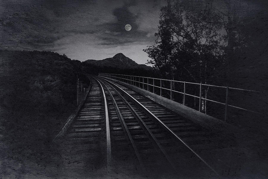 Onawa Trestle by Moonlight Photograph by John Meader - Fine Art America