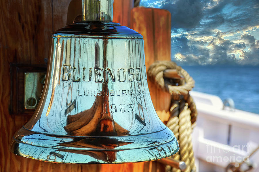  Onboard Bluenose II   Tallship Bell Photograph by Elaine Manley