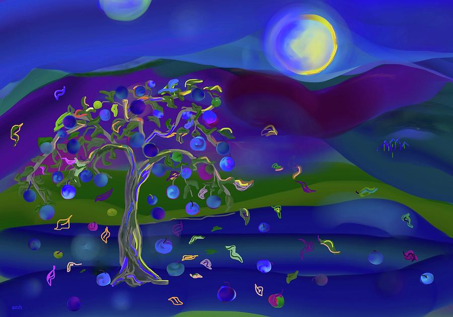 Once In A Blue Moon Digital Art by Alida M Haslett