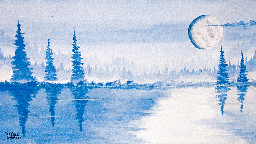 Once in a Blue Moon Painting by Richard Stedman