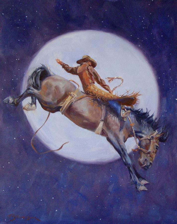 Once In A Blue Moon Painting By Trish Stevenson