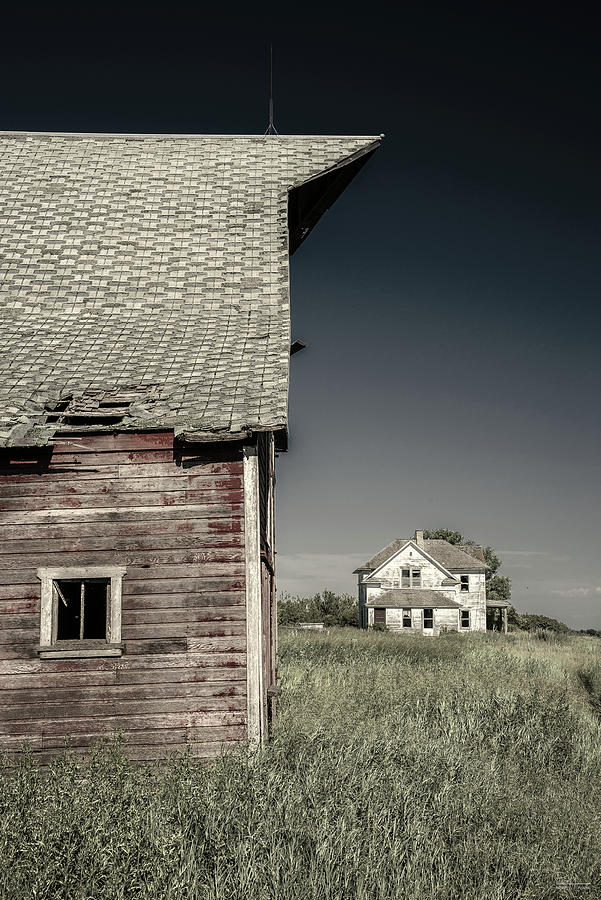 Once Upon a Farm - Solberg homestead in Benson county ND Photograph by Peter Herman