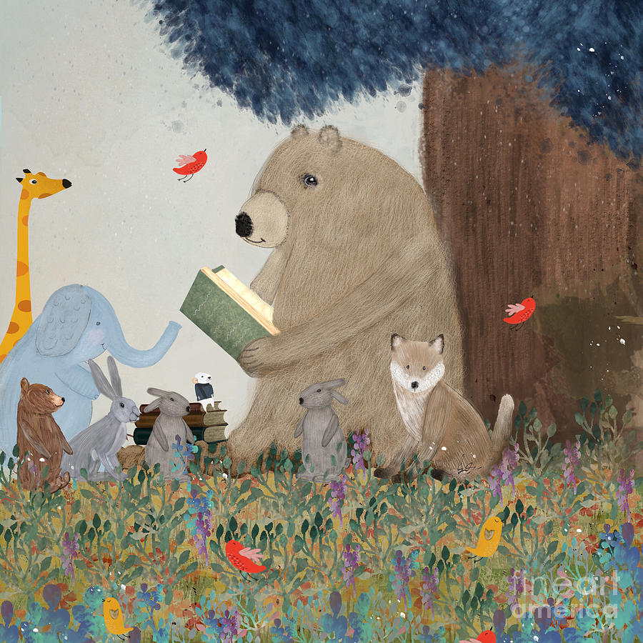 Once Upon A Story Time Painting by Bri Buckley