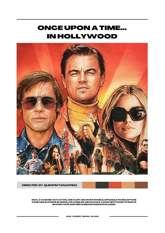 Once Upon a Time In Hollywood Poster retro Painting by Beth Karen ...