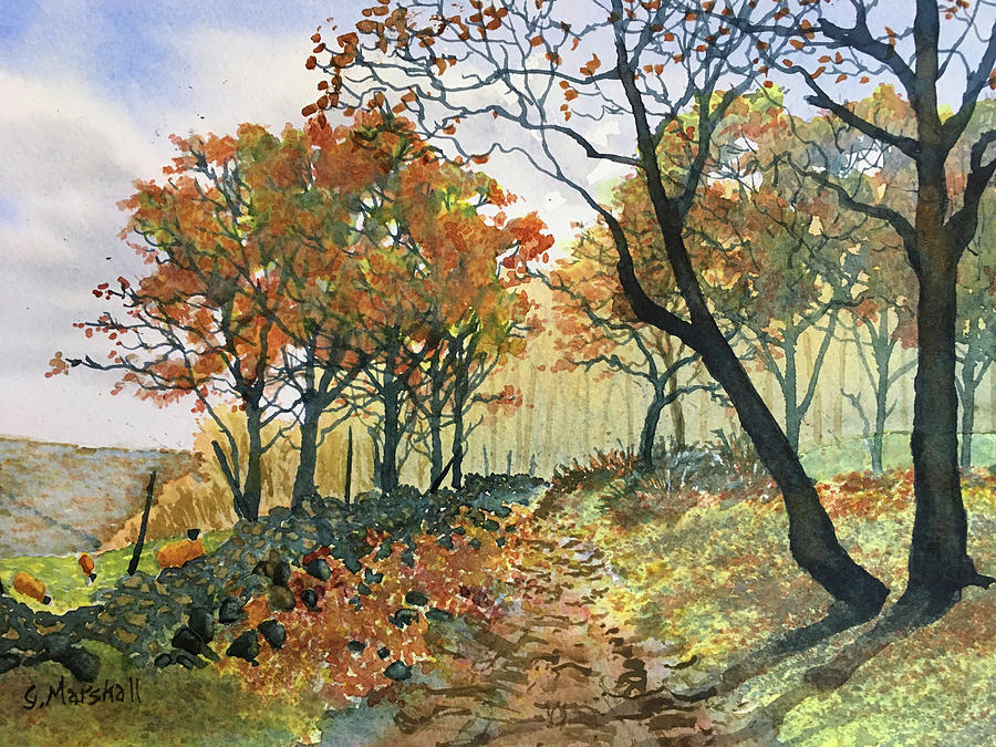 Once Upon an Autumn Trail Painting by Glenn Marshall