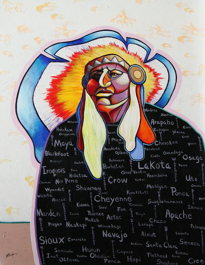 Native American Painting - Once We Numbered in the Thousands by Joe  Triano