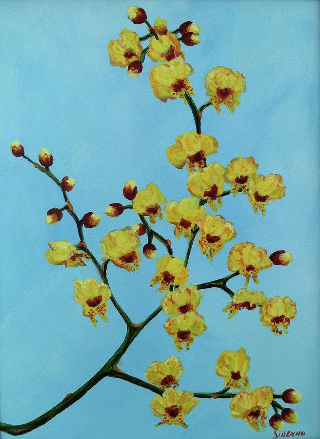 Oncidium Orchid  Painting by Sue Dinenno
