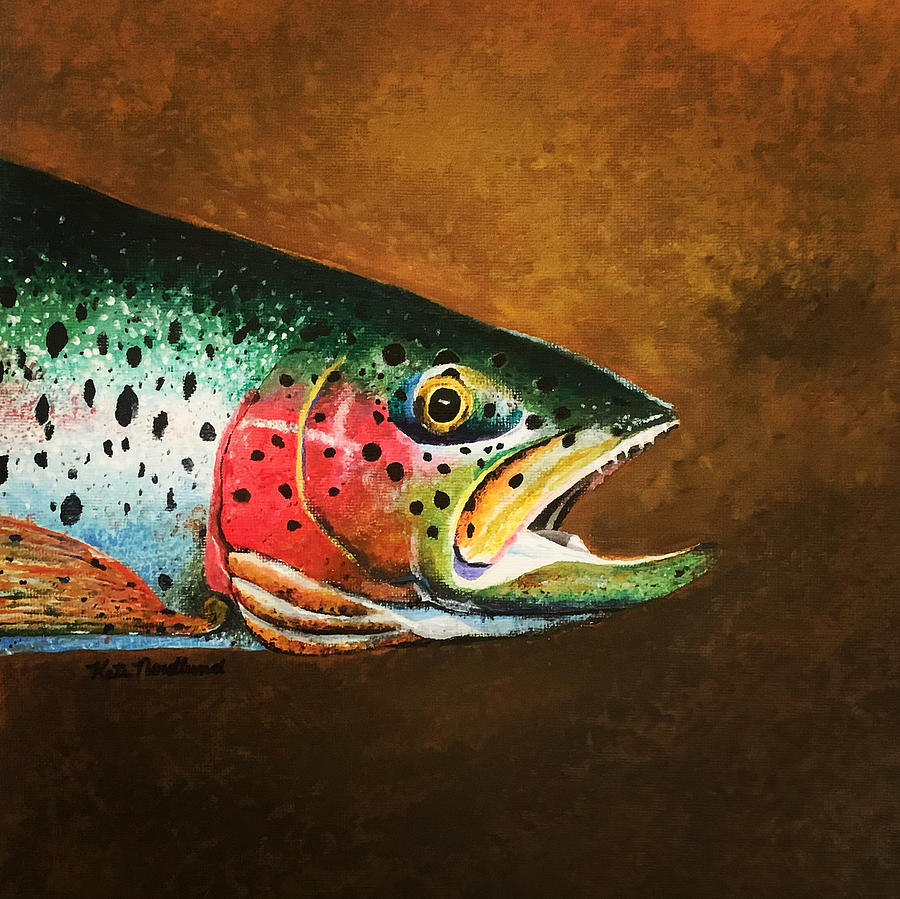 Oncorhynchus mykiss Painting by Kate Pratt | Fine Art America