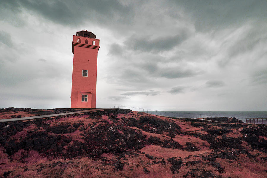 Ondverdarnes Lighthouse , Snaefellsnes Peninsula, Iceland - Surreal Art By Ahmet Asar Digital Art