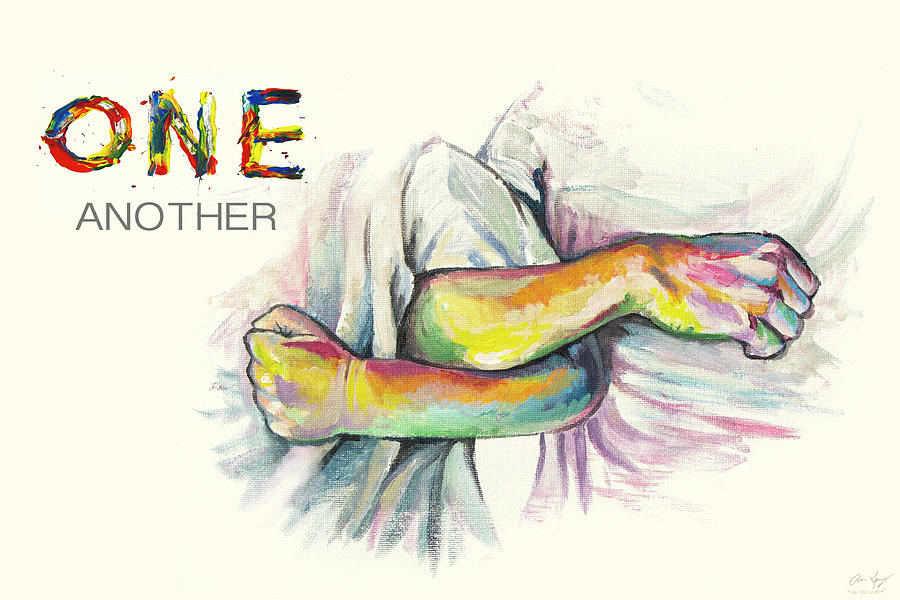 One Another Sermon Graphic Painting by Aaron Spong